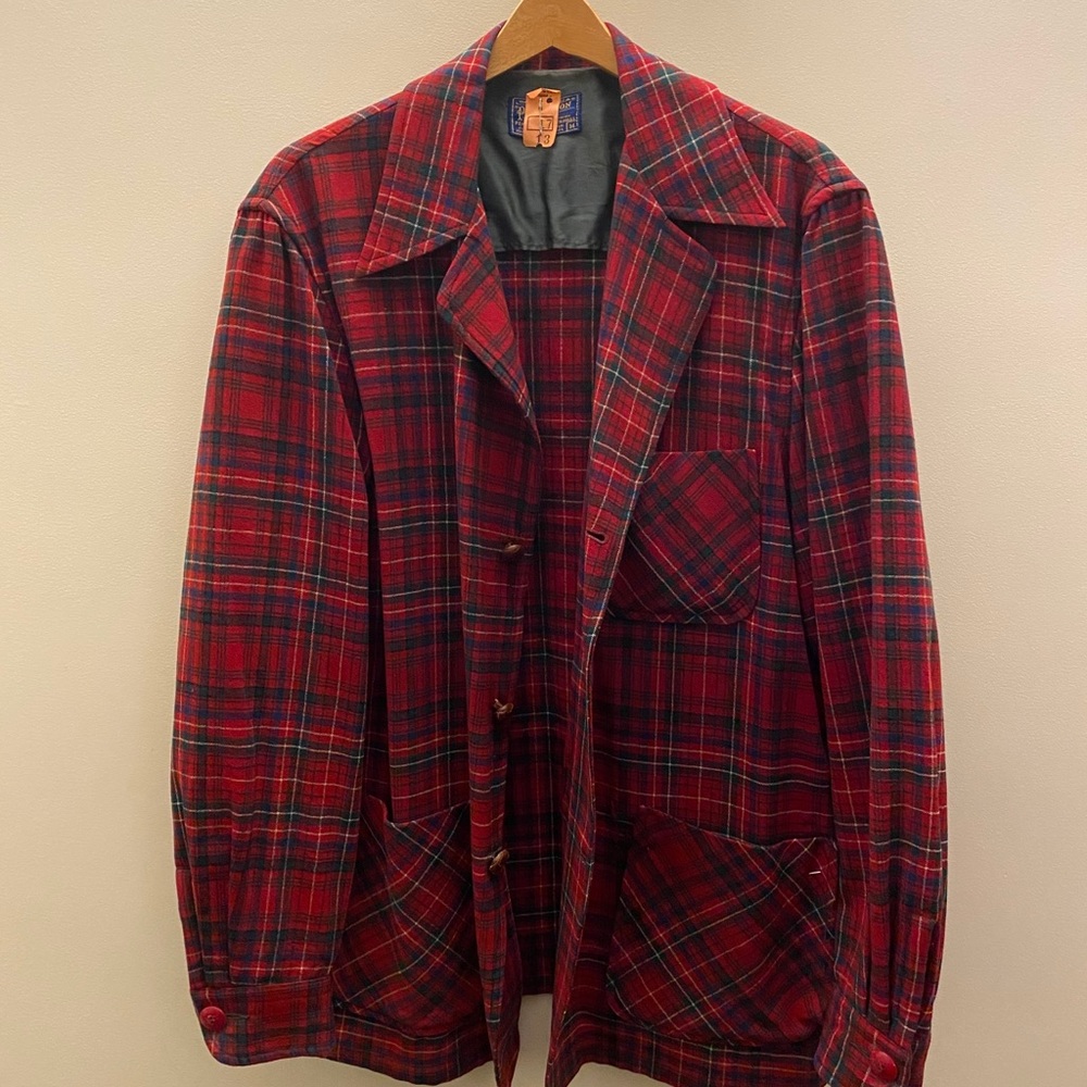 Mens Pendleton heritage virgin wool smoking jacket